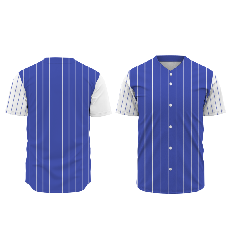 Custom Purple Black-White Stripe Fashion Design Full Button Authentic Baseball Jersey