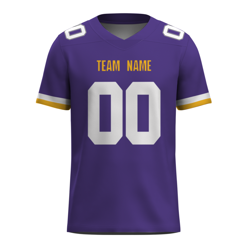 Custom Purple White Classical Style Mesh Authentic Football Jersey