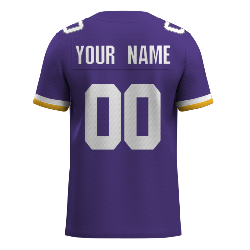 Custom Purple White Classical Style Mesh Authentic Football Jersey