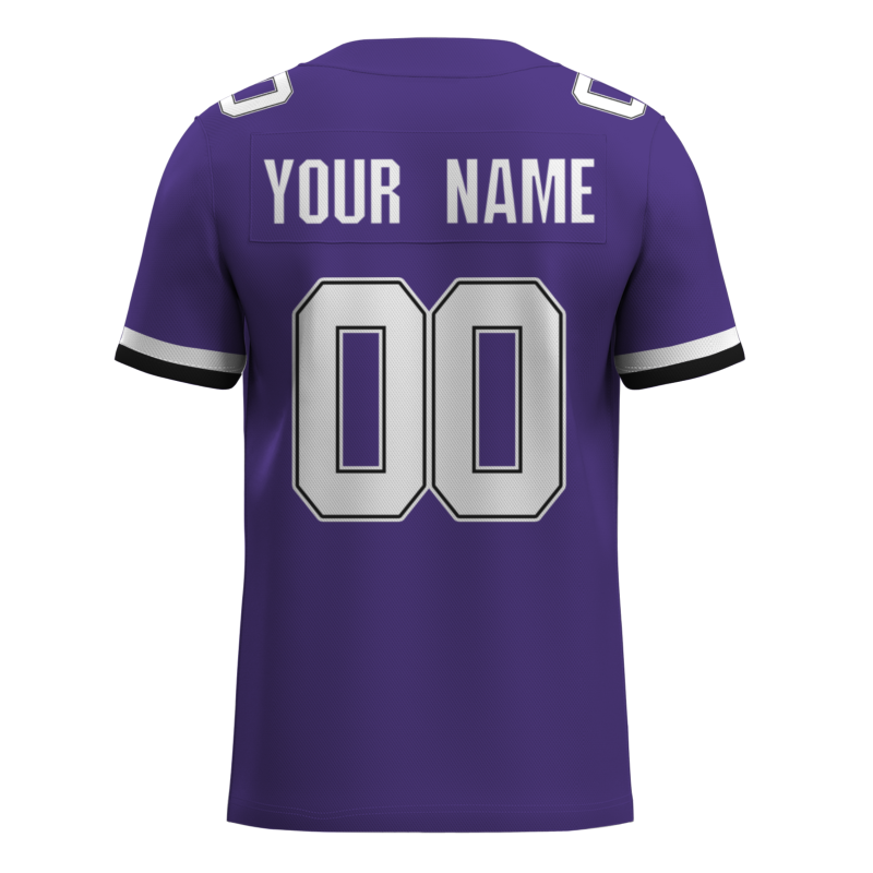 Custom Purple White-Black Classical Style Mesh Authentic Football Jersey