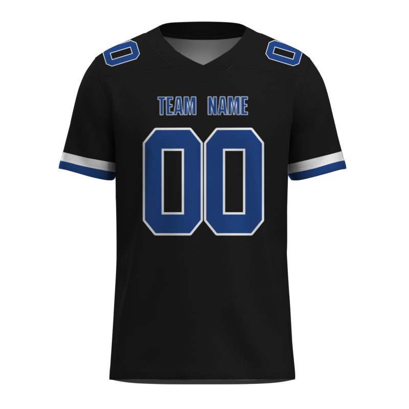 Custom Midnight Blue Indigo-White Classical Style Mesh Authentic Football Jersey