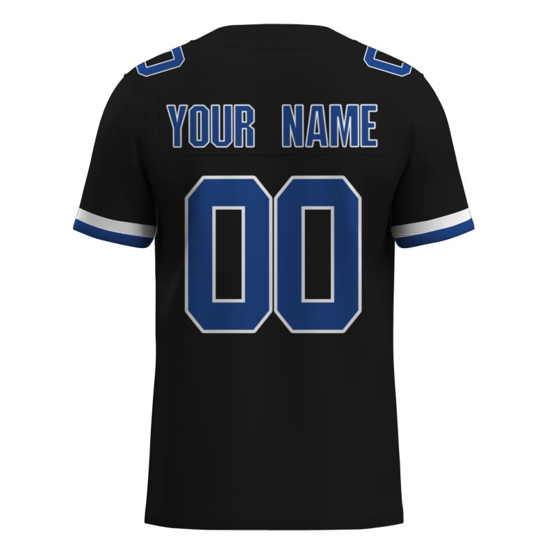 Custom Midnight Blue Indigo-White Classical Style Mesh Authentic Football Jersey