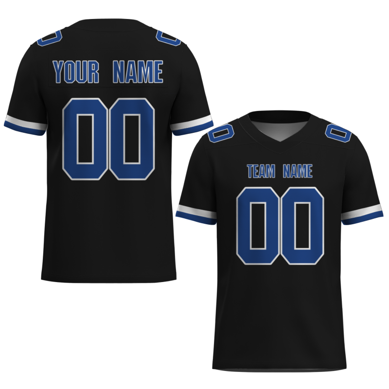 Custom Midnight Blue Indigo-White Classical Style Mesh Authentic Football Jersey