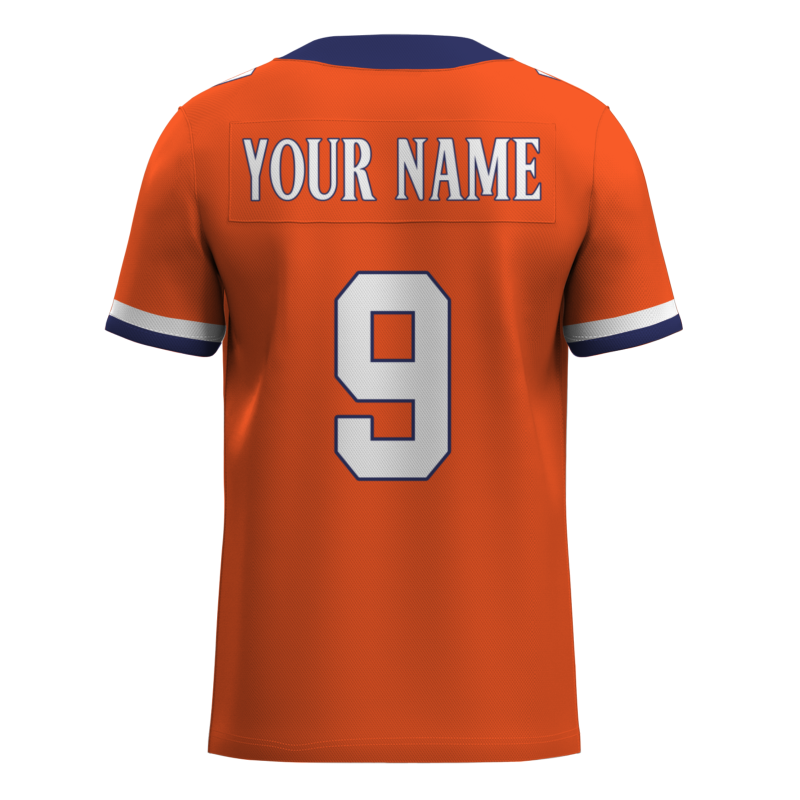 Custom Orange White-Dark Purple Classical Style Mesh Authentic Football Jersey