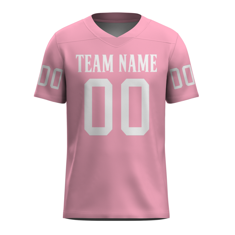 Custom Pink White Classical Style Mesh Authentic Football Jersey