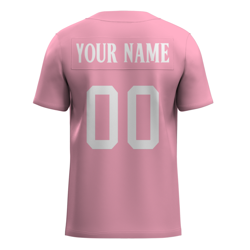 Custom Pink White Classical Style Mesh Authentic Football Jersey