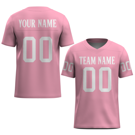 Custom Pink White Classical Style Mesh Authentic Football Jersey