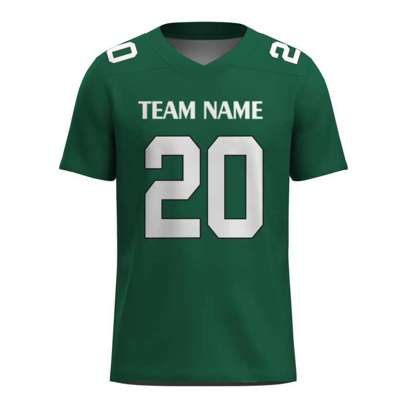 Custom Moss Green White-Black Classic Style Mesh Authentic Football Jersey