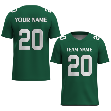 Custom Moss Green White-Black Classic Style Mesh Authentic Football Jersey