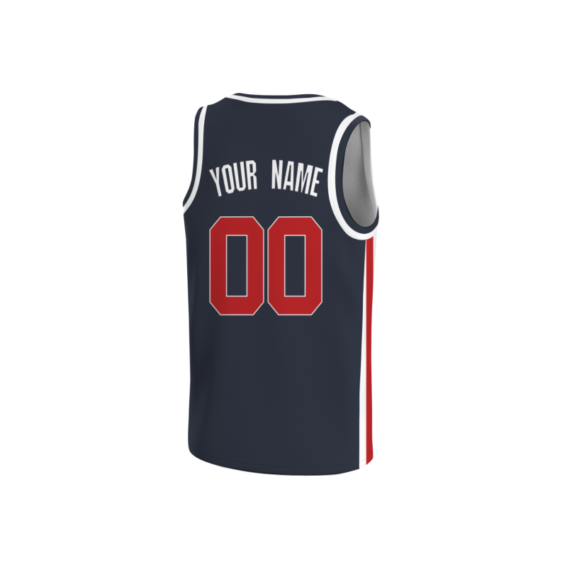 Custom Black Red-White Double Side Tops Basketball Jersey