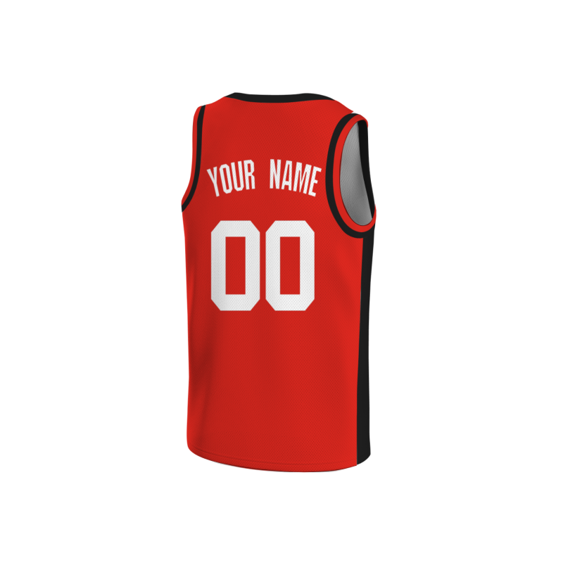 Custom Red White Double Side Tops Basketball Jersey