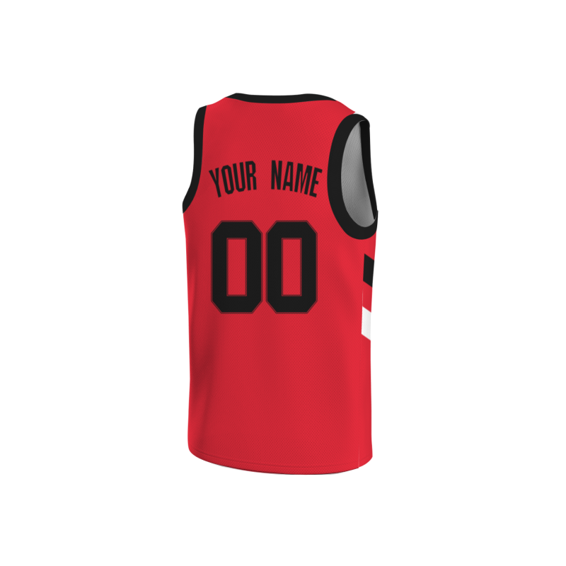 Custom Red Black-Black Double Side Tops Athletic Basketball Jersey