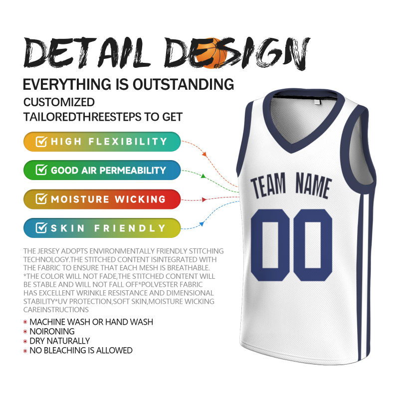 Custom White Dark Purple Double Side Tops Basketball Jersey