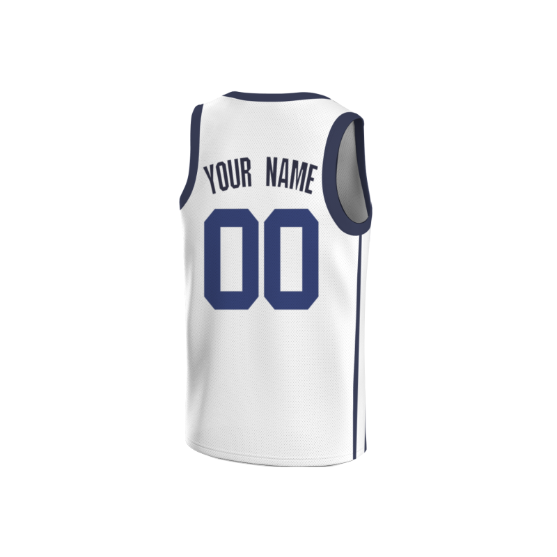 Custom White Dark Purple Double Side Tops Basketball Jersey