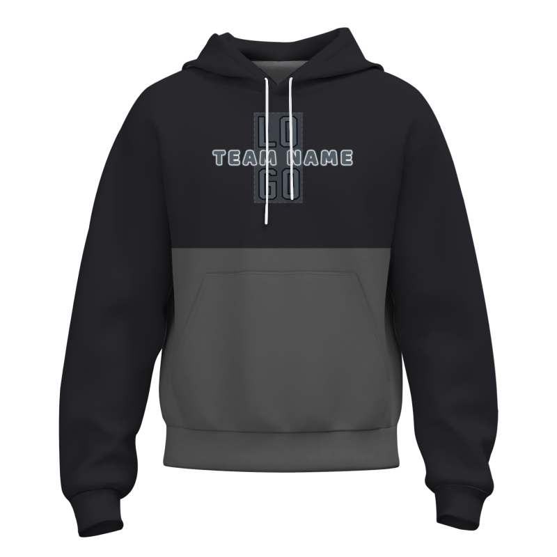 Custom Black Grey Grey-White Classic Style Personalized Uniform Pullover Hoodie