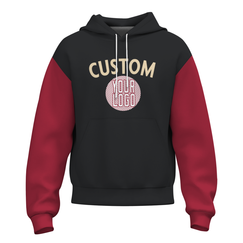 Custom Black Red Black-Old Gold Classical Style Personalized Uniform Pullover Hoodie