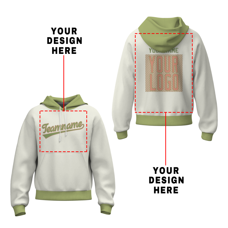 Custom Beige Olive Olive-Red Classic Style Personalized Uniform Pullover Hoodie