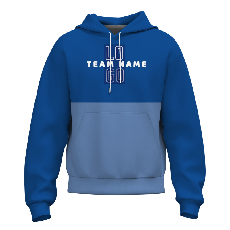 Custom Blue White-Navy Blue Classic Style Personalized Uniform Pullover Hoodie