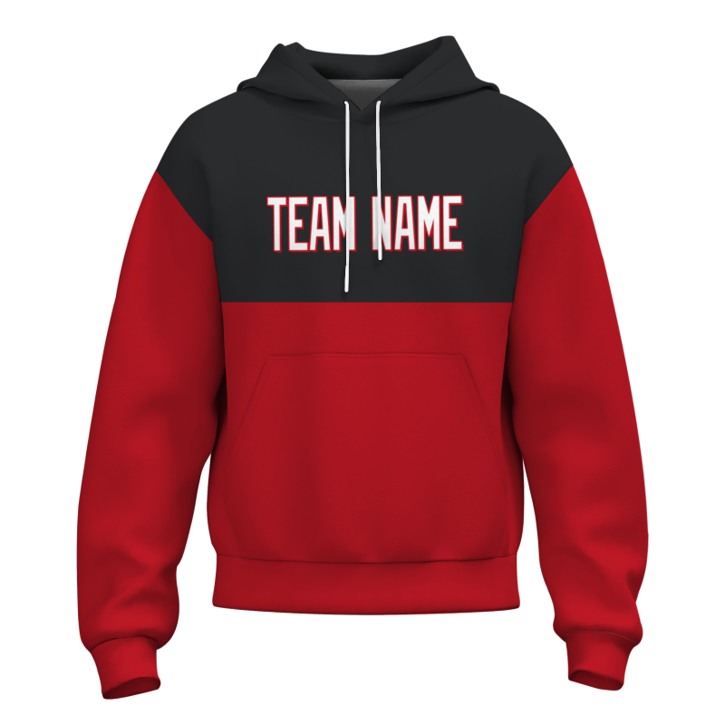 Custom Red Black White-Red Classic Style Personalized Uniform Pullover Hoodie