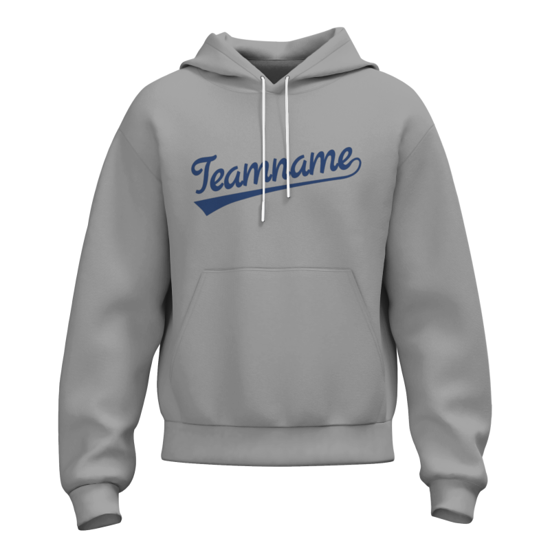 Custom Gray Royal-White Classic Style Personalized Sport Pullover Hoodie